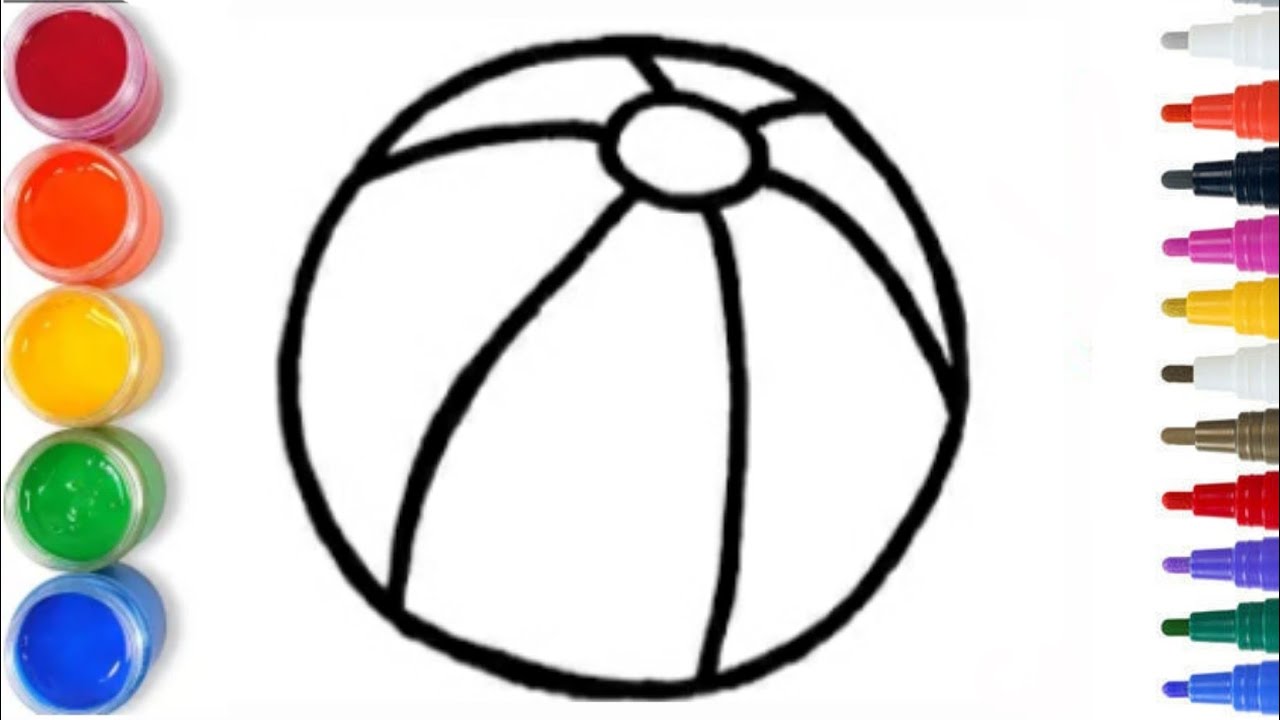 Draw a Ball for Kids | Bolalar uchun koptok rasim chizish | Рисуем мяч для детей