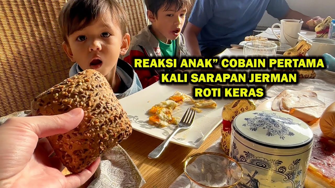 HARI PERTAMA DI JERMAN ANAK2 COBAIN SARAPAN JERMAN