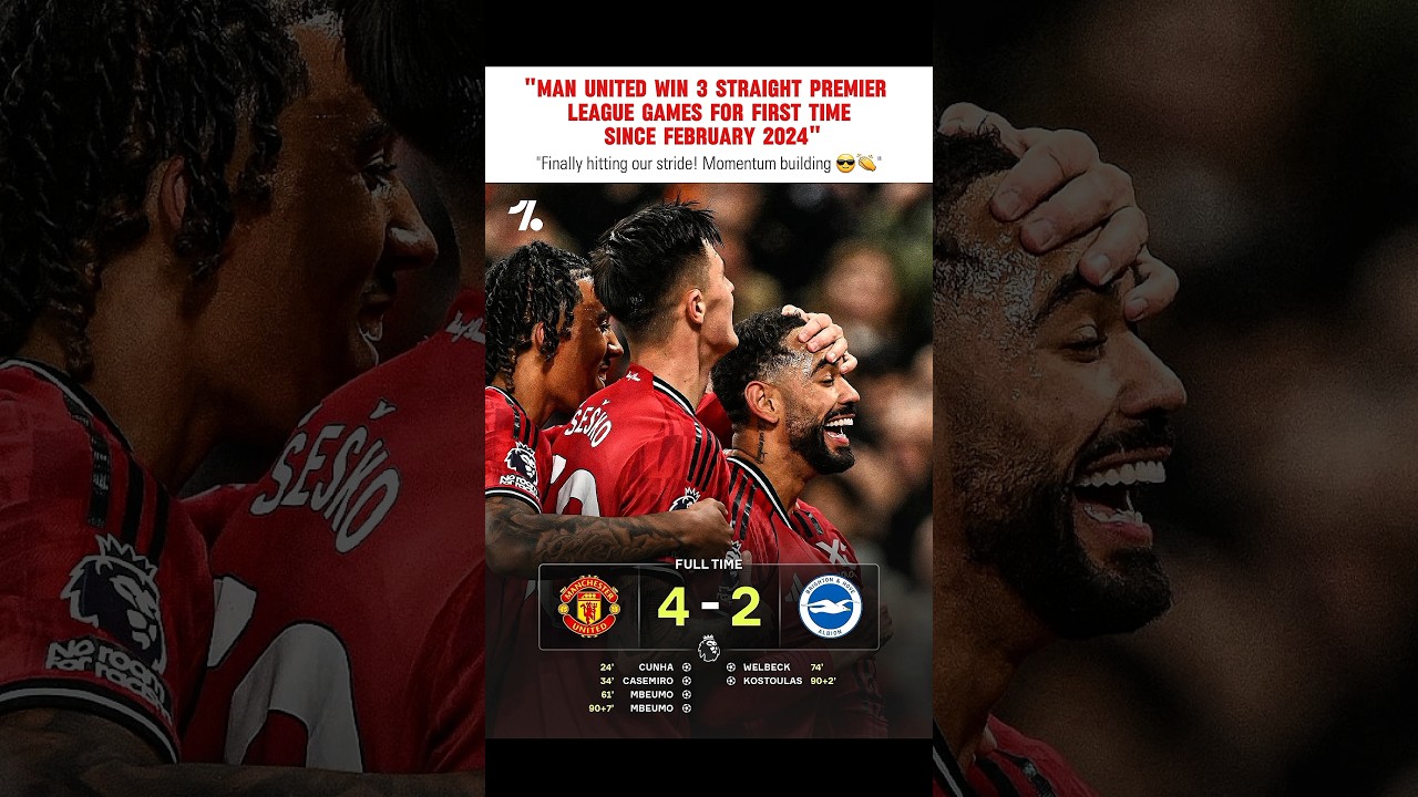 United's Winning Streak Returns #ManchesterUnited #PremierLeague #WinningStreak #RedDevils #PL #UCL