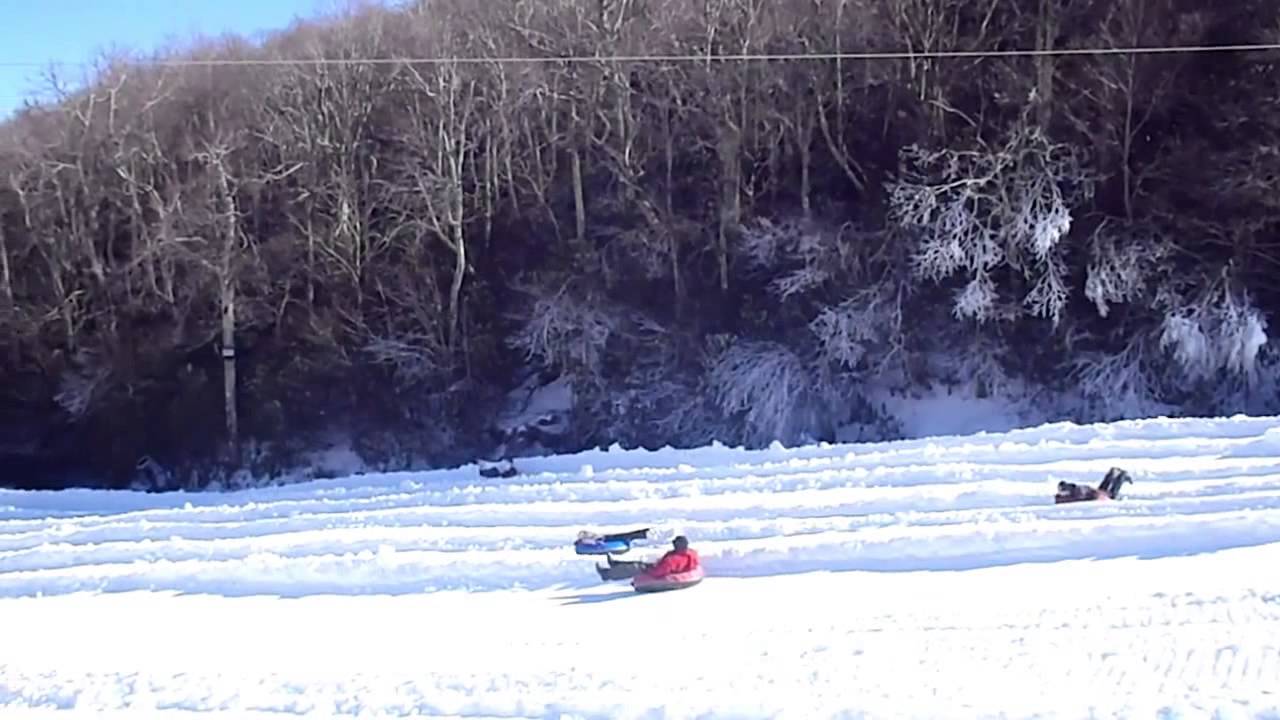 Snow Tubing at Hawksnest Area Near Boone, NC