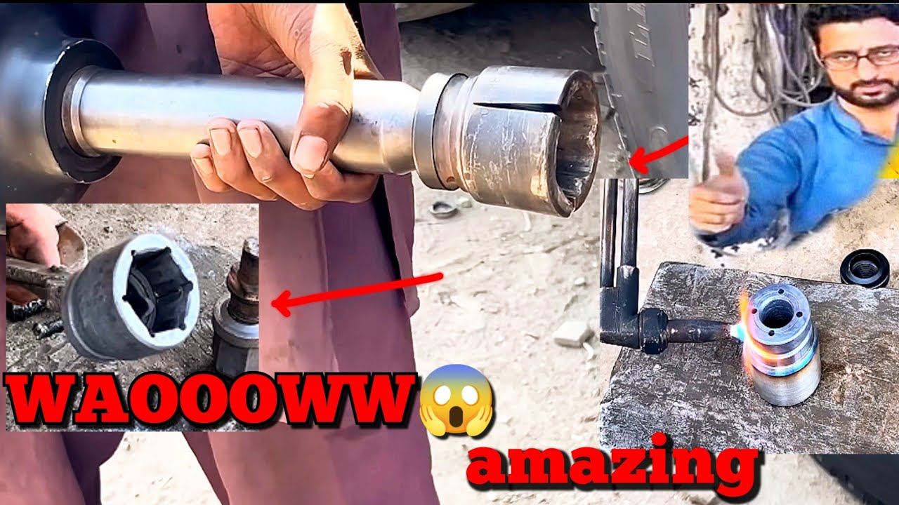 BEYOND REASON🔥really classy Pakistani mechanic's skilled hands assemble broken wheel bolt wrench