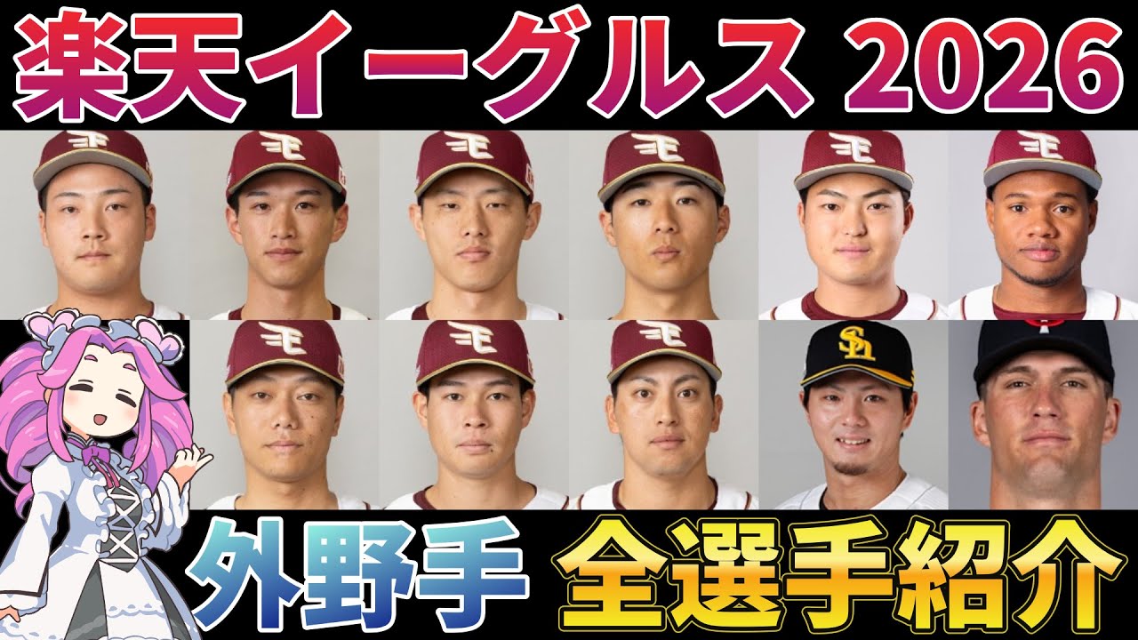 【完全解説】楽天イーグルス 外野手全選手紹介2026 ！！【球春到来】