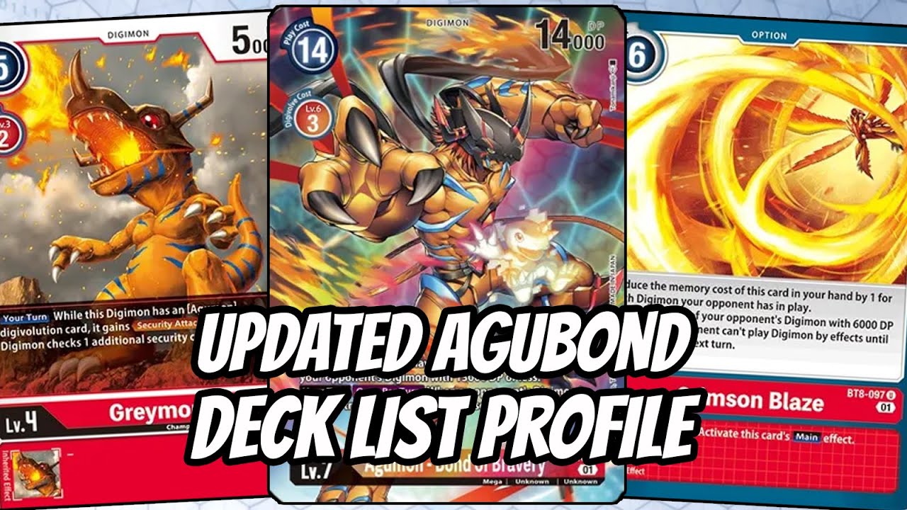 THIS DECK STILL CRACKED! Agumon - Bond of Bravery Deck List Profile (Digimon TCG BT10)