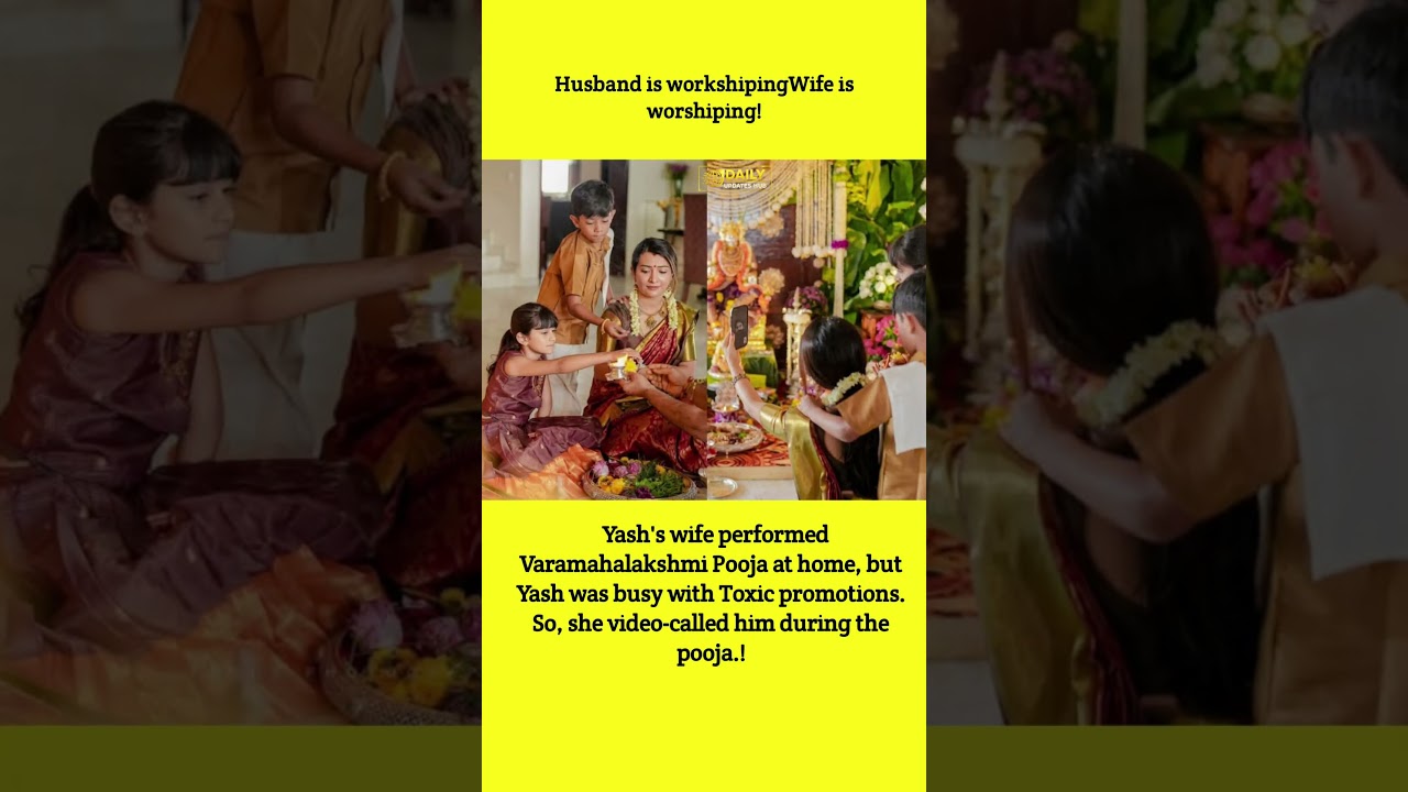 Yash Joins Varamahalakshmi Pooja on Video Call with Radhika Pandit | Heartwarming Moment
