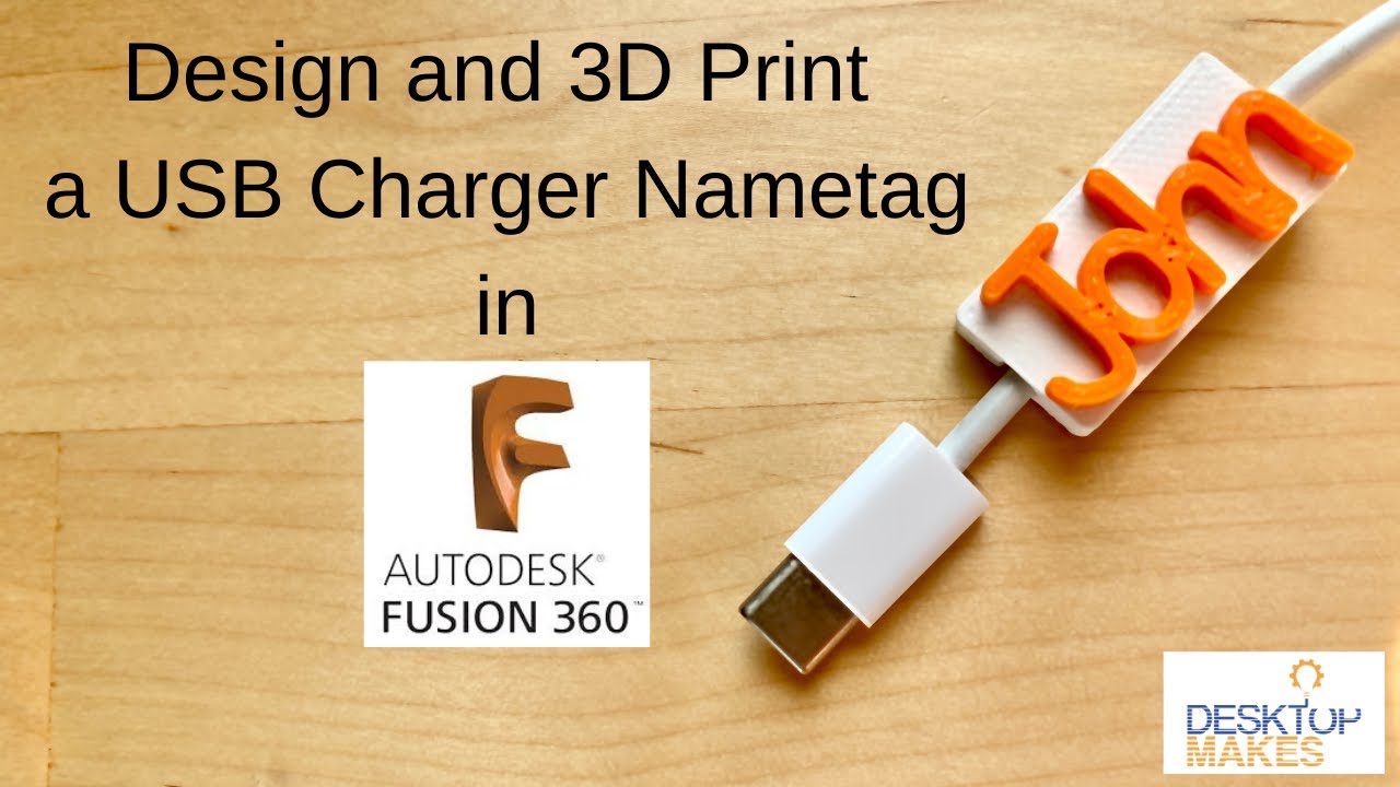 Разработка и 3D-печать бирки для USB-зарядного устройства в Fusion 360