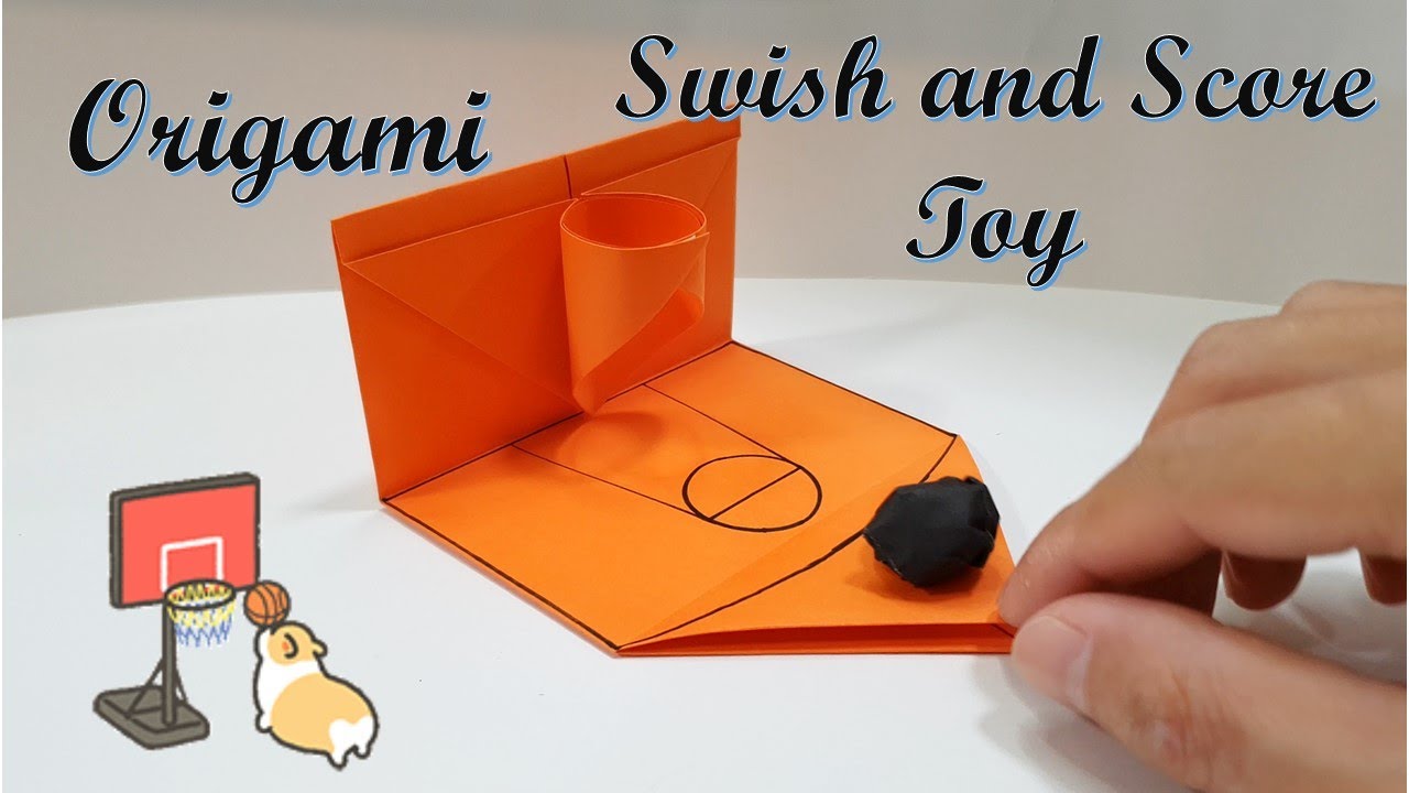 🏀  Swish and Score：Origami Toy Basketball Slam Dunk Tutorial - 投籃得分：摺紙玩具籃球投籃教學 #fold #折纸投藍 #折紙 #折り紙