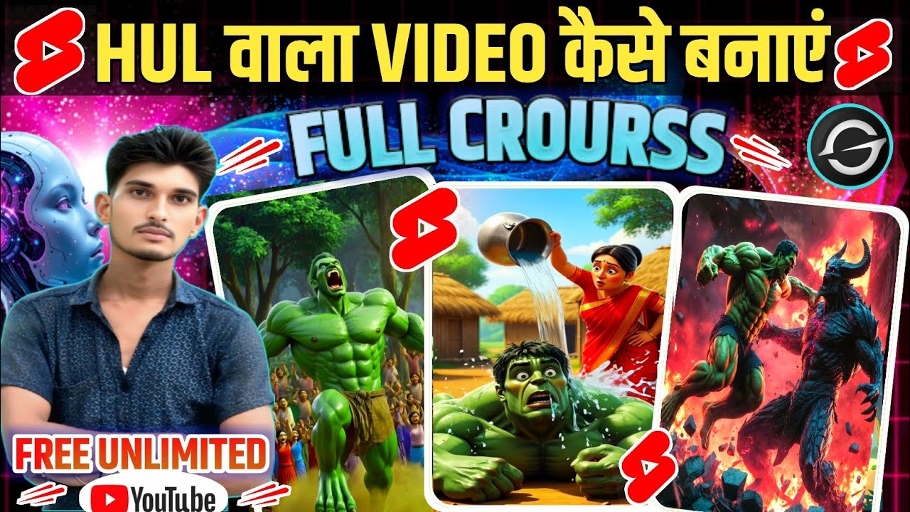AI Se Hulk Jaisa Video Kaise Banaye | Free AI Hulk Animation Video Tutorial Hindi