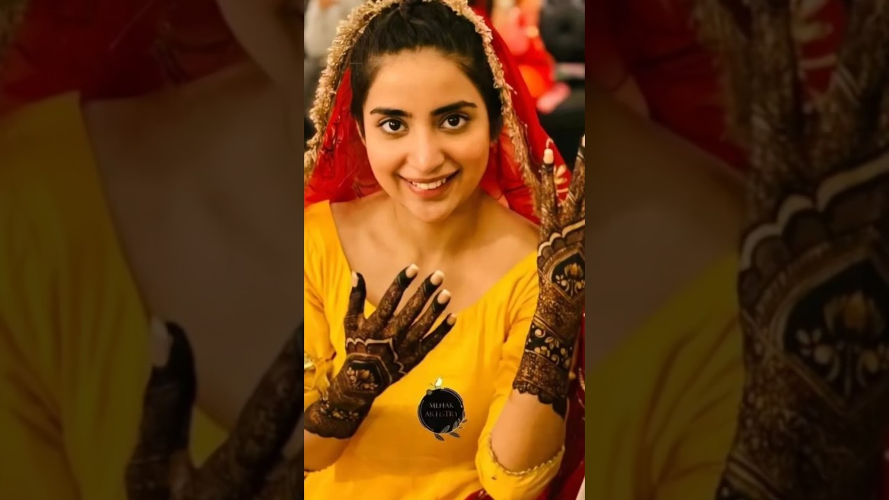 All Pakistan actress mehndi dress look 