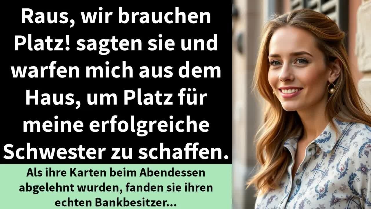 Raus, wir brauchen Platz! sagten sie und warfen mich aus dem Haus, um Platz für meine erfolgre