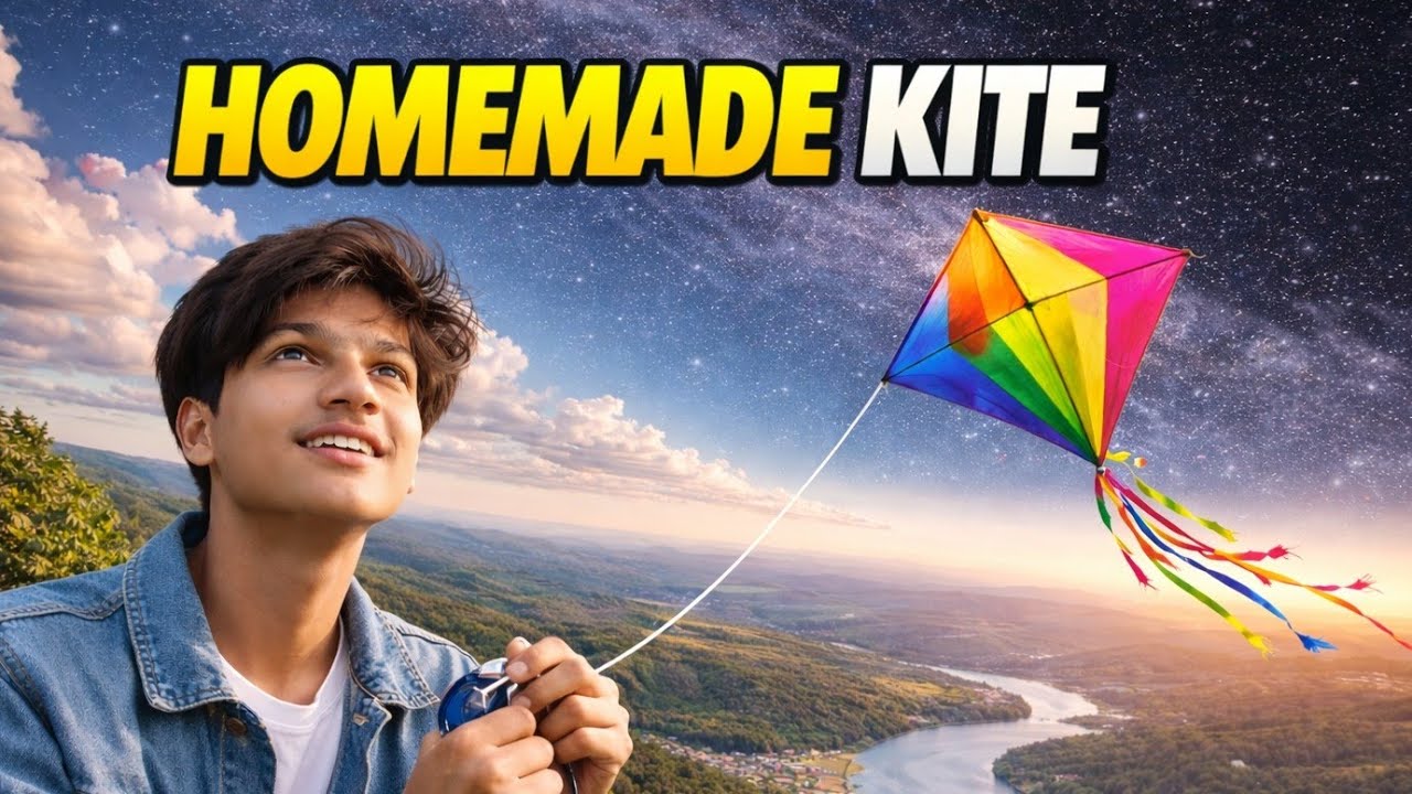 🤯 Can a Homemade Kite Fly? Watch This!