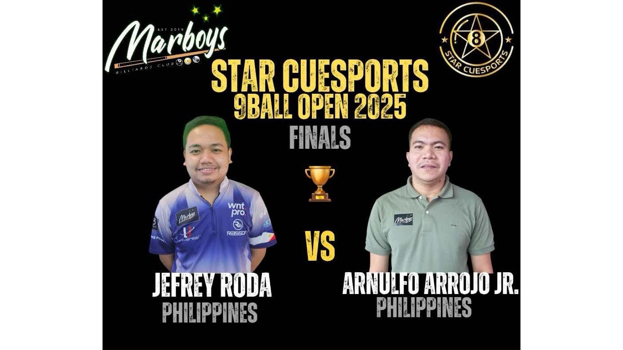 Star Cuesports 9Ball Open- Finals
Arrojo Jr. VS Roda