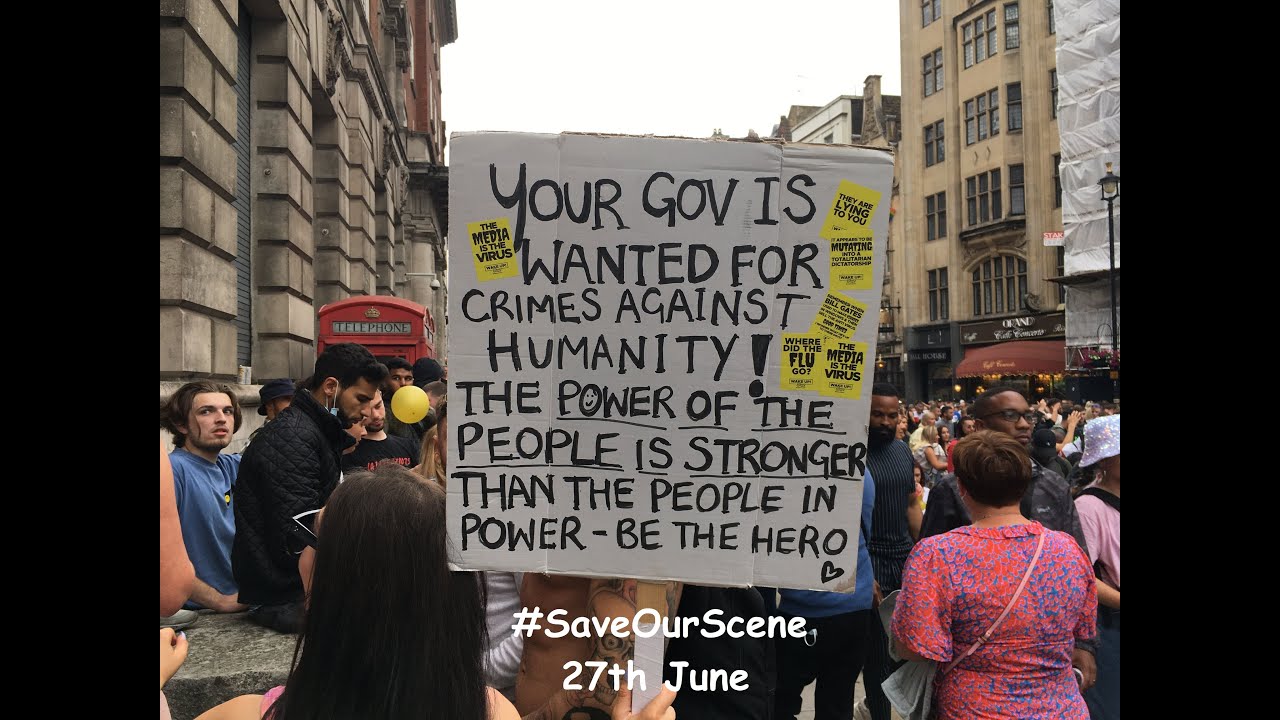#SaveOurScene Protest - Various clips - June 27th, London