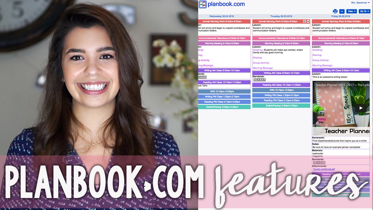 Planbook.com Additional Features ~ Teacher Organization Tool