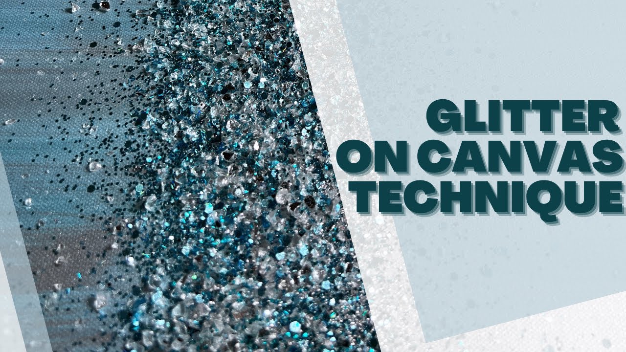 DIY Glitter Wall Art / Bling Canvas Painting / Painting Technique with glitter / Crushed glass art
