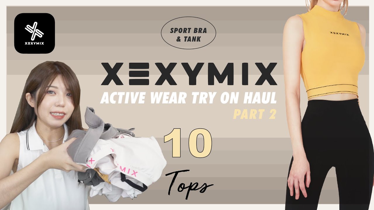【Yoga】韓國 XEXYMIX 運動品牌Part 2💖10件運動內衣和上衣分享 /水陸兩穿 / Sporty Bra Try on Haul / 版型優缺點