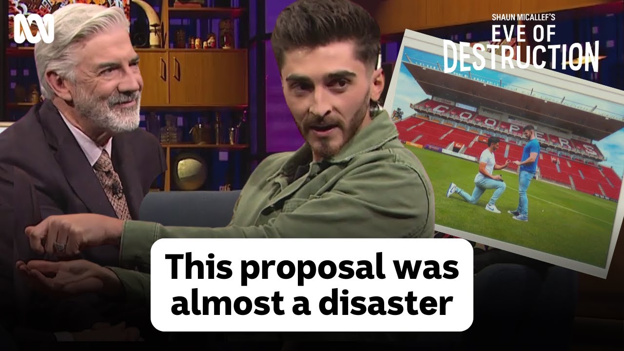 The story behind Josh Cavallo's soccer pitch proposal | Shaun Micallef's Eve of Destruction