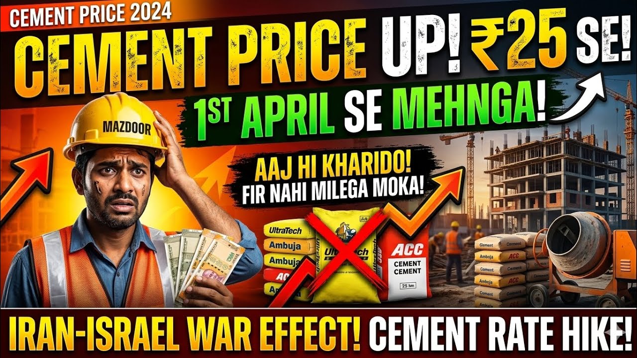  CEMENT PRICE UP! ⚠️ ₹25 Hike From 1st April - Aaj Hi Kharido ⏫ Ultratech Cement Price 
