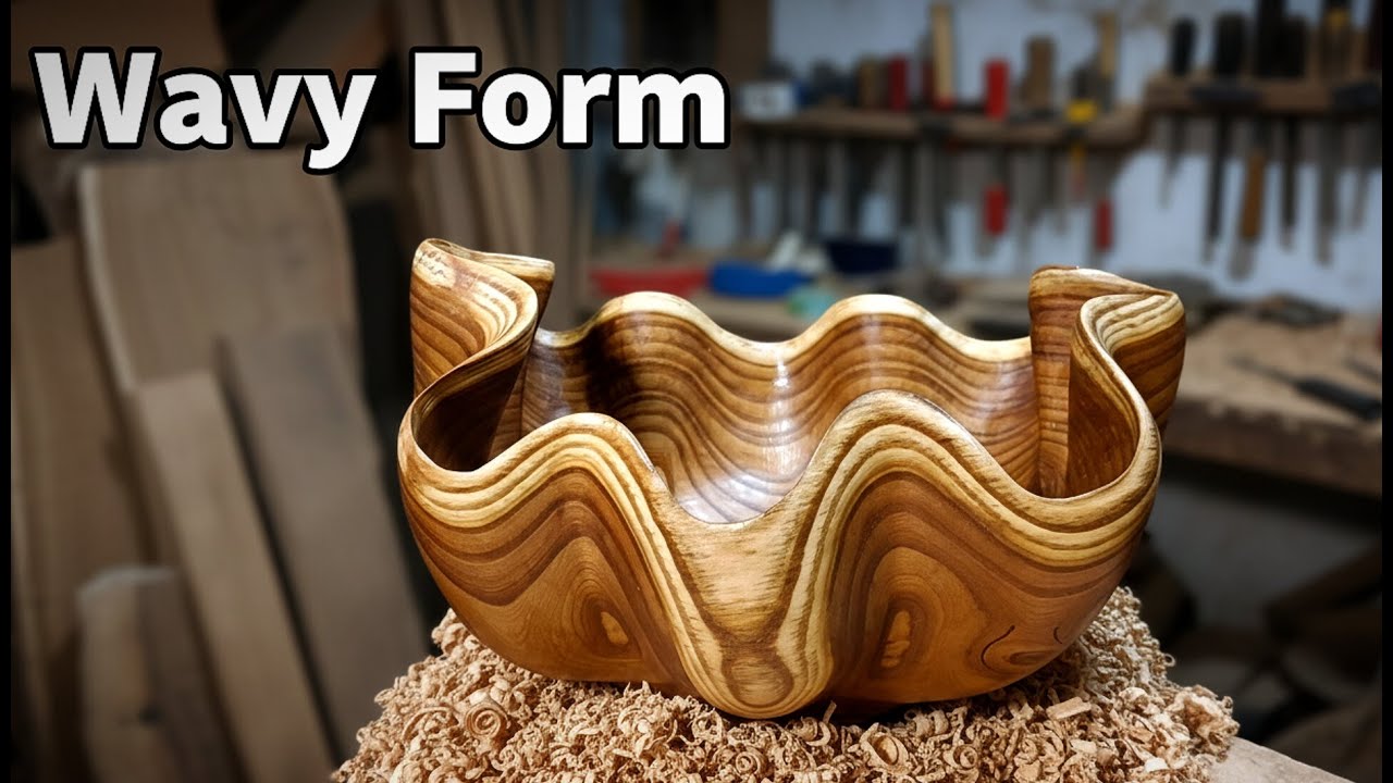 The Wood Chose This Shape — Wavy Handcrafted Bowl