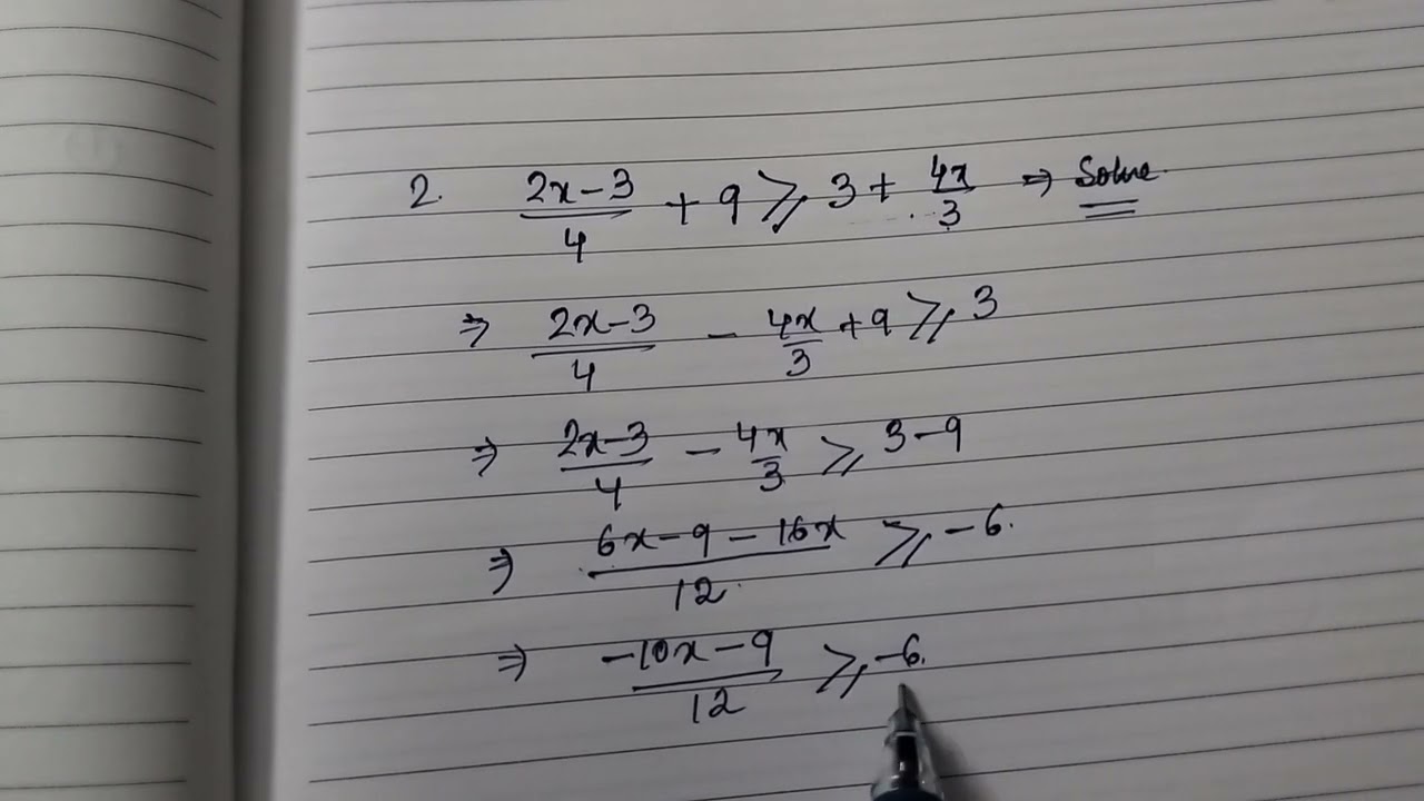 Linear Inequality... concept and Solutions...
