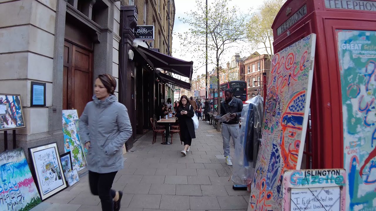 Walking around Islington, Highbury, Holloway Road, Seven Sisters Road, London Walking Tour 4K