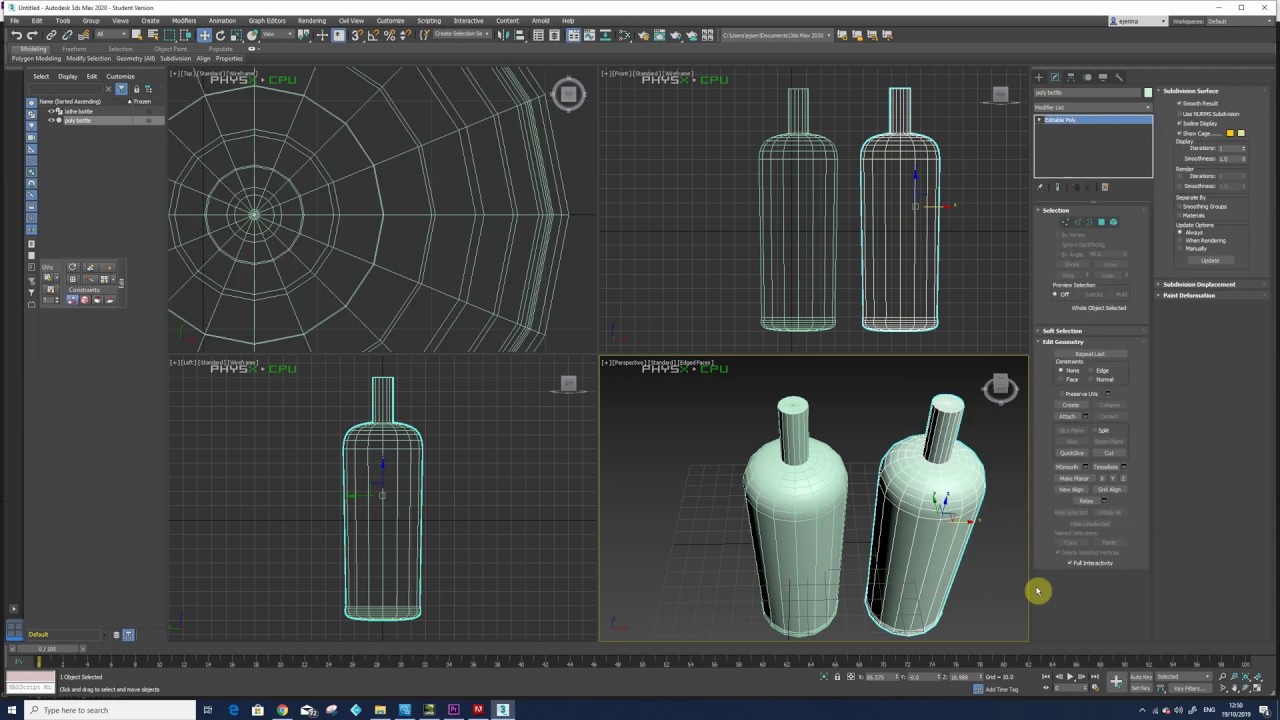 Lathed Bottle | 3ds Max