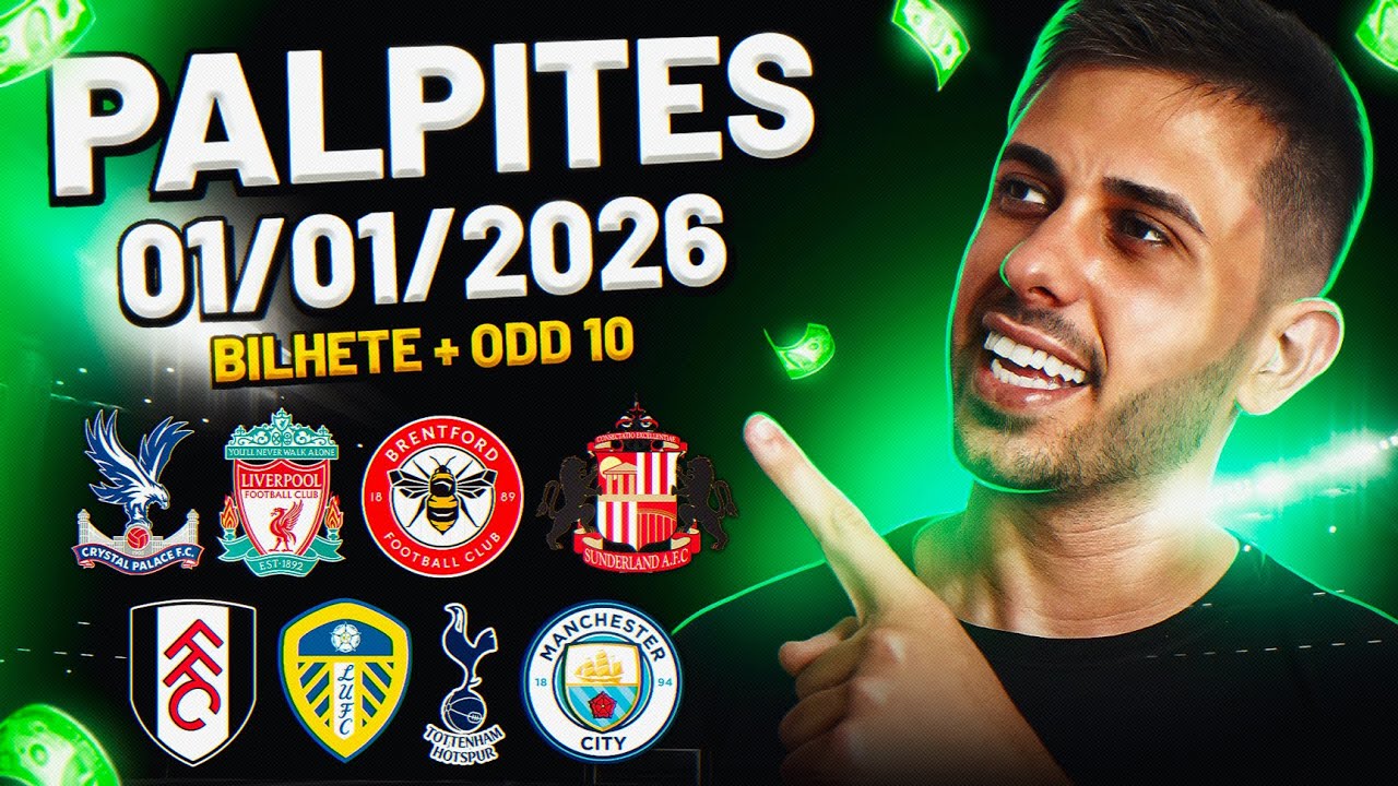 PALPITES DE FUTEBOL DO DIA 01 01 2026  + BILHETE PRONTO E M&Uacute;LTIPLA ODD ALTA