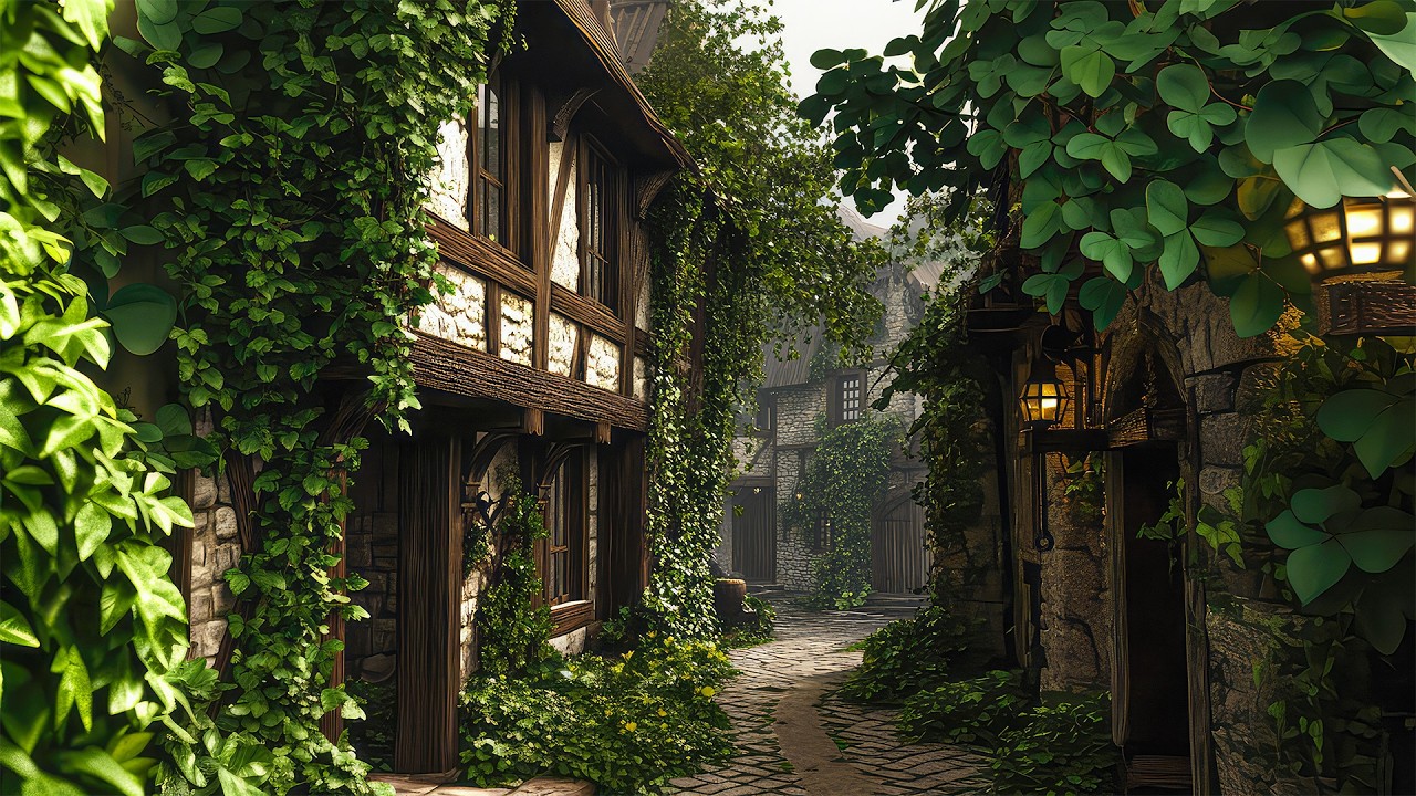 Celtic Forest Village in Spring | Medieval Spring Celtic Music for Study, Focus & Relax