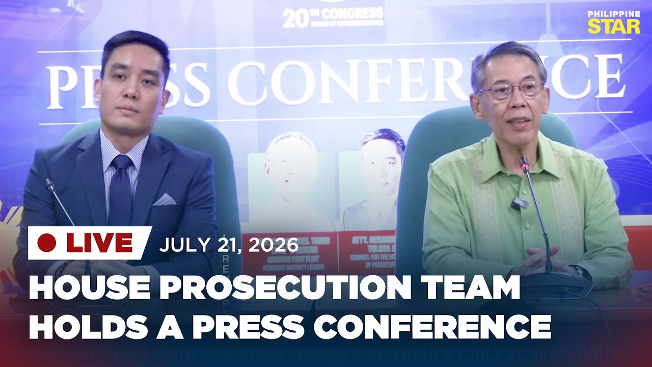LIVESTREAM: House prosecution team holds a press conference (July 21, 2026)