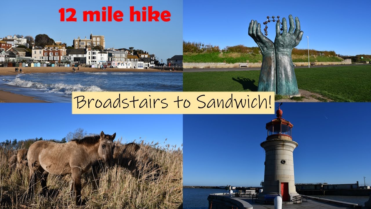 Broadstairs to Sandwich hike - 12 miles - Kent  - England Coast Path