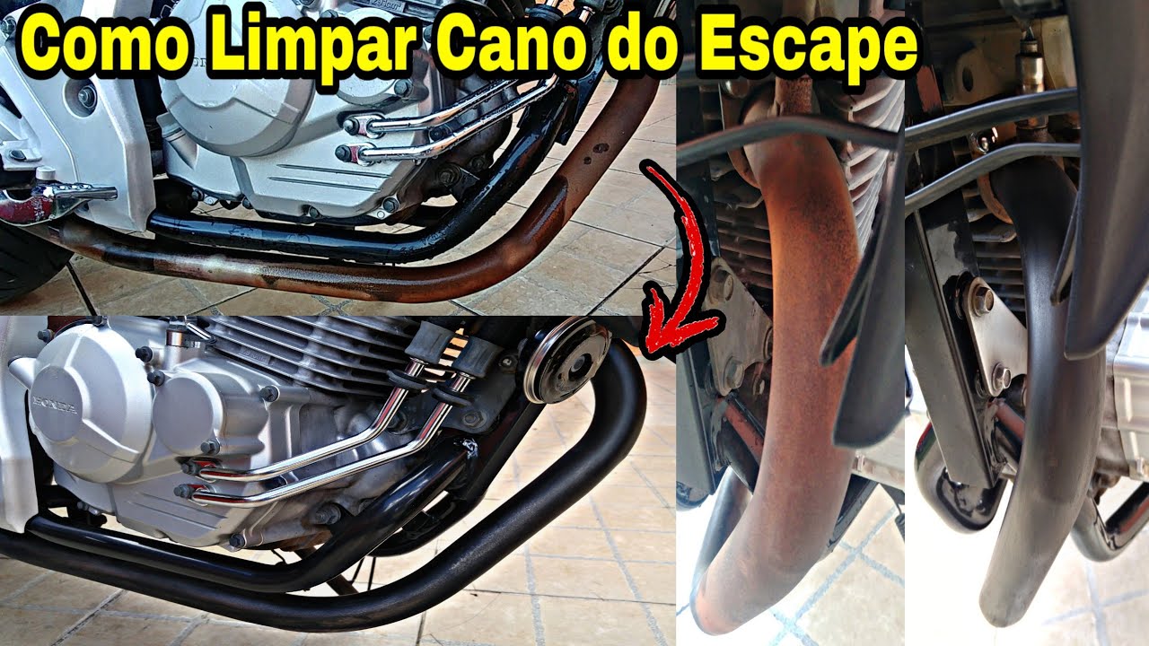 Como Limpar o Cano de descarga do Escapamento da Moto