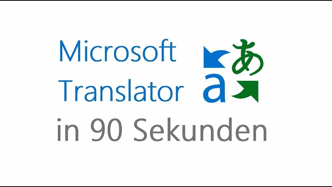 Microsoft Bildung - Erklärvideo: Translator in 90 Sekunden