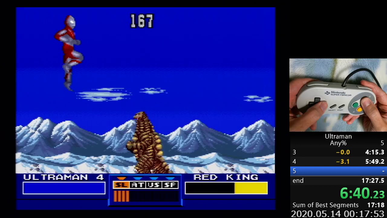 SFC ウルトラマン RTA / Ultraman Speedrun. 17:05