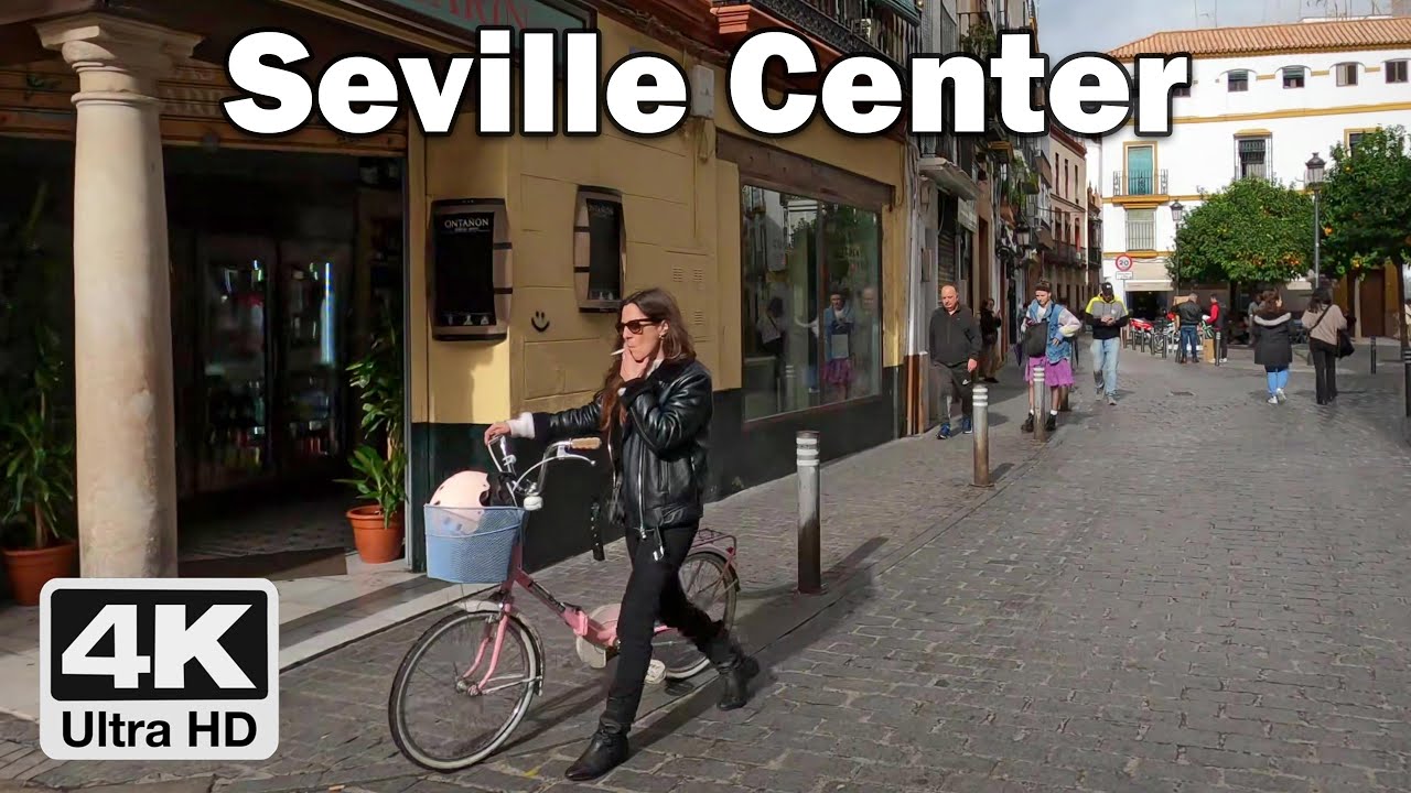 Taking Unusual Streets in Seville Downtown - 4k Virtual Walking Tour Sevilla, Spain