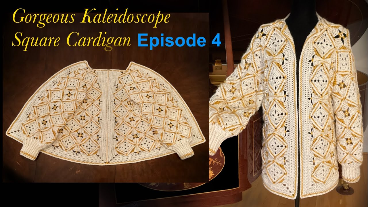 Вязаный крючком кардиган E4/4 из серии «Великий калейдоскоп» 💎💎💎💎