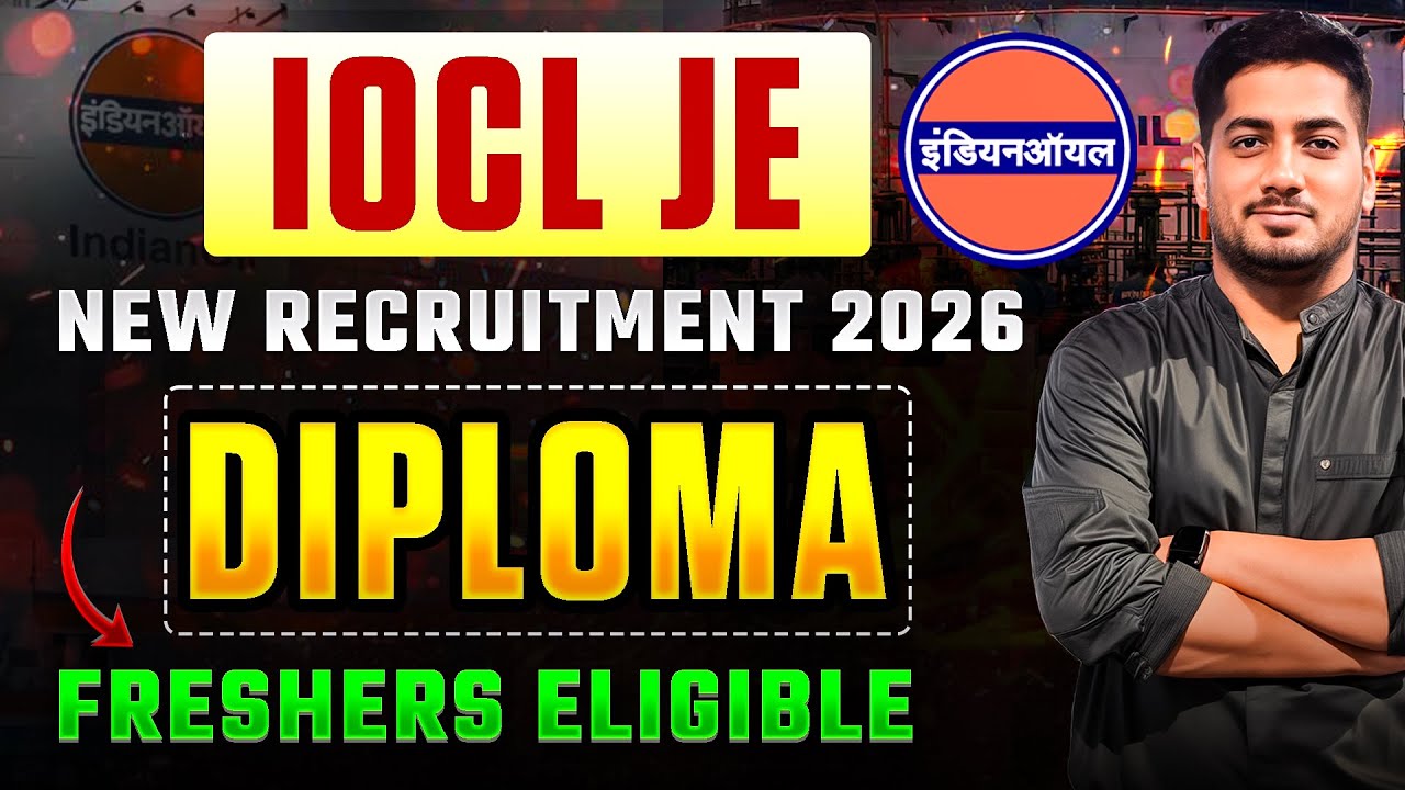 IOCL JE 2026 Recruitment Out | Diploma Freshers Elligible | Full Detaily by Rishabh Sir #rishabhsir