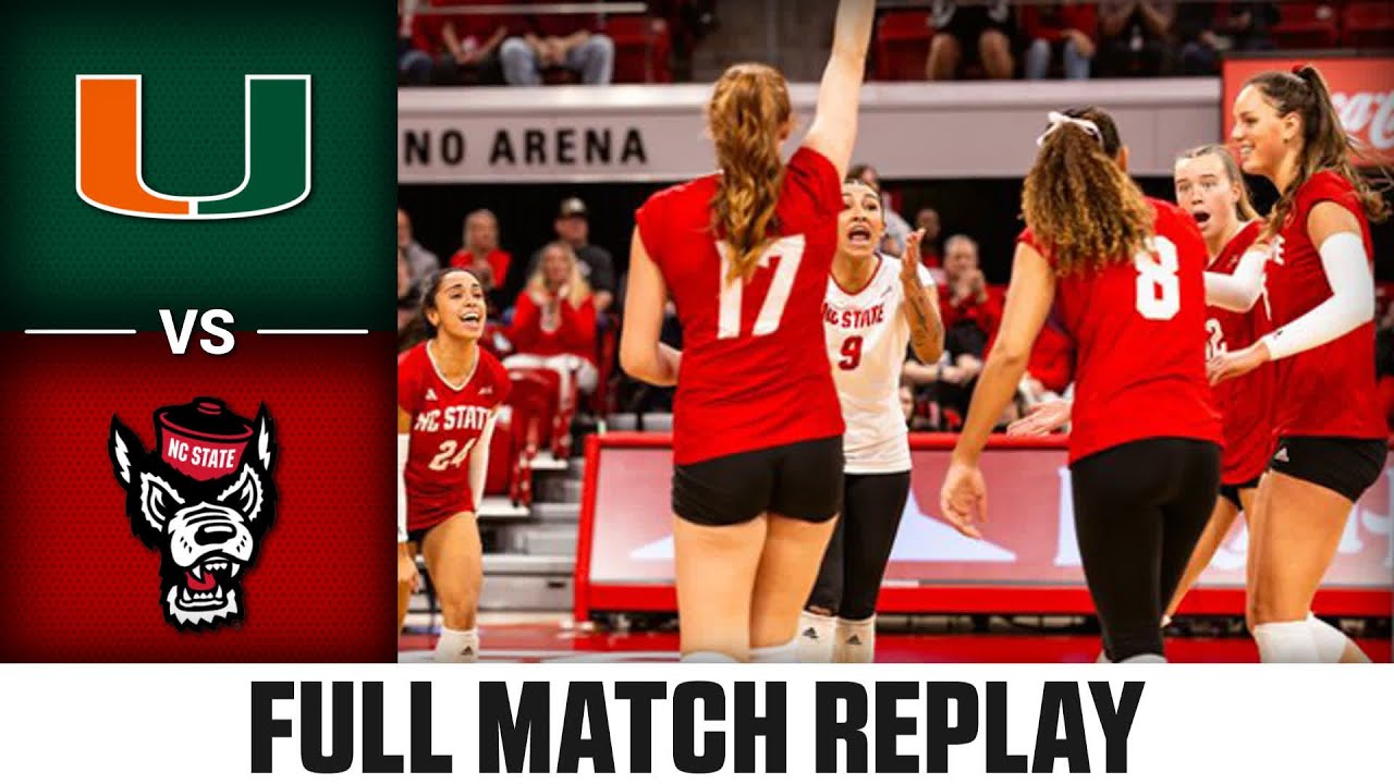 Miami vs. NC State Full Match Replay | 2024 ACC Volleyball