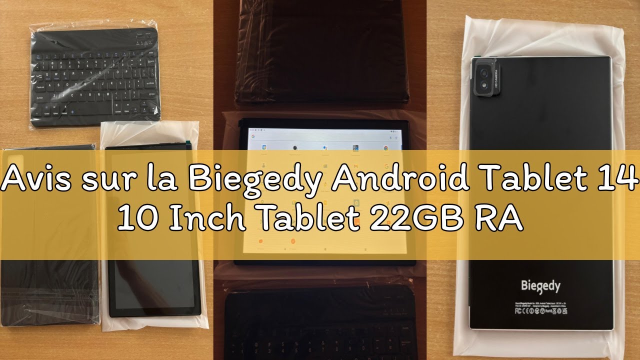 Avis sur la Biegedy Android Tablet 14 10 Inch Tablet 22GB RAM + 128GB ROM (2TB Expandable), Octa-Cor
