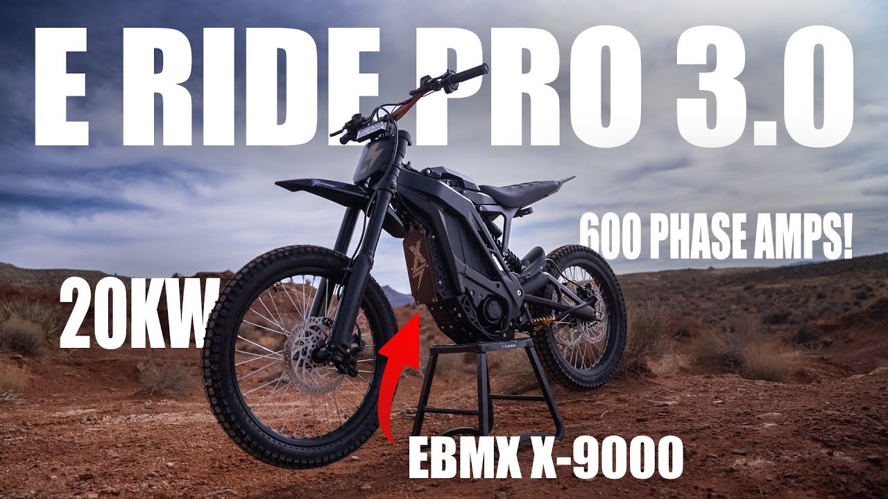 20Kw E Ride Pro SS 3.0 Dirt Bike with EBMX X-9000 Controller Installed!
