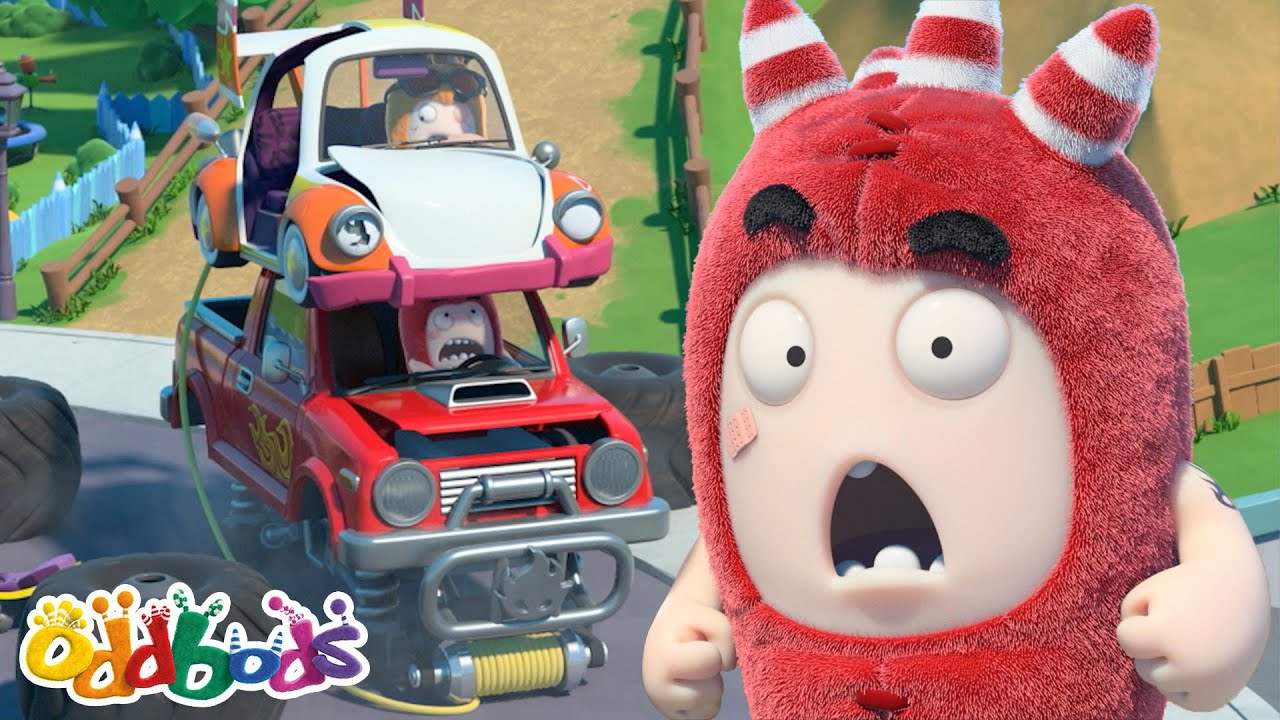 Fuse and The Monster Truck! 🔴 | 2 HOURS OF ODDBODS | Funny Slapstick Cartoon Compilation for Kids