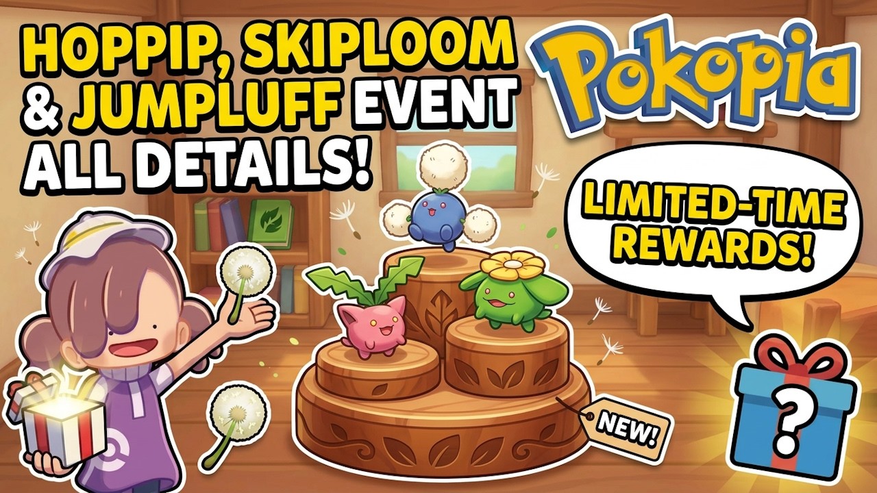 Pokemon Pokopia Event – How to Catch Hoppip, Skiploom & Jumpluff + Rewards