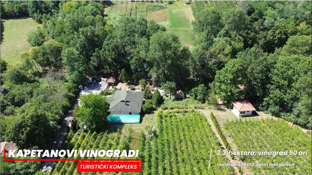 Na prodaju: Turistički kompleks - restoran 230m² + 4 bungalova, 3.3ha | ID 4336