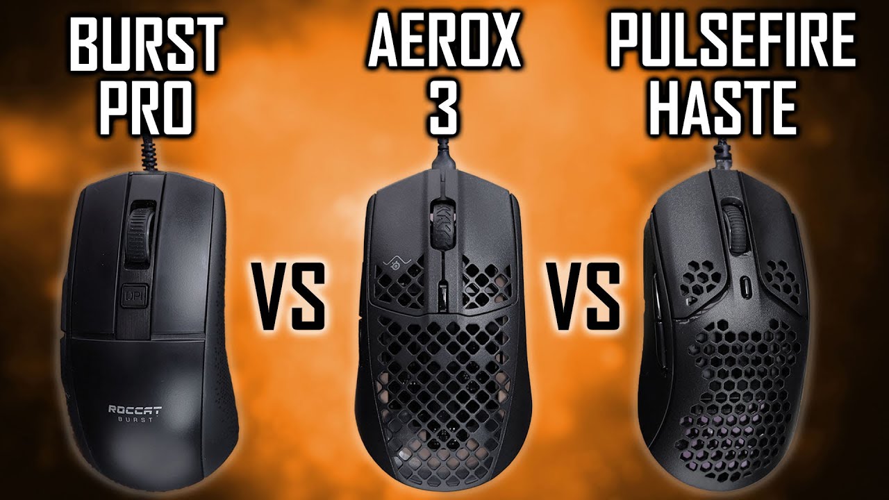 WHICH ONE IS RIGHT FOR YOU? Aerox 3 Wired Vs. Roccat Burst Pro vs. HyperX Pulsefire Haste