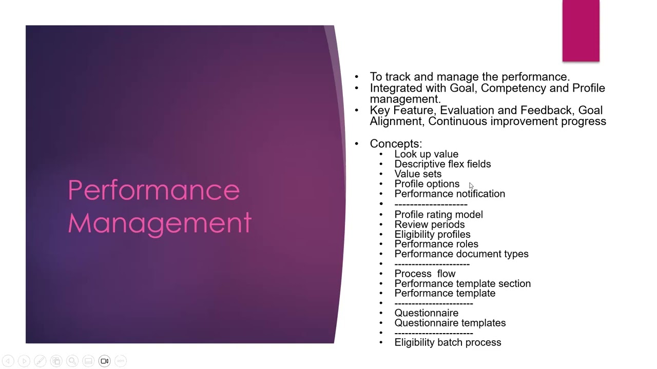 Oracle Talent management -  Performance Management Basic Intro