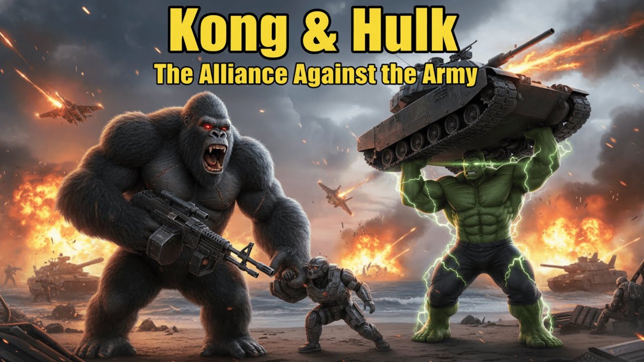 Kong And Hulk The Alliance Against The Army In Skull Island!