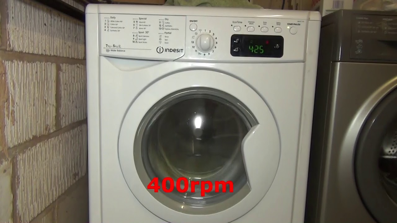 Indesit IWDE7145 Washer Dryer : Cotton 90'c (Pt 8/15)