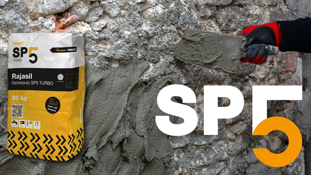 Sanierputz Rajasil SP5 TURBO - Verarbeitung einlagig