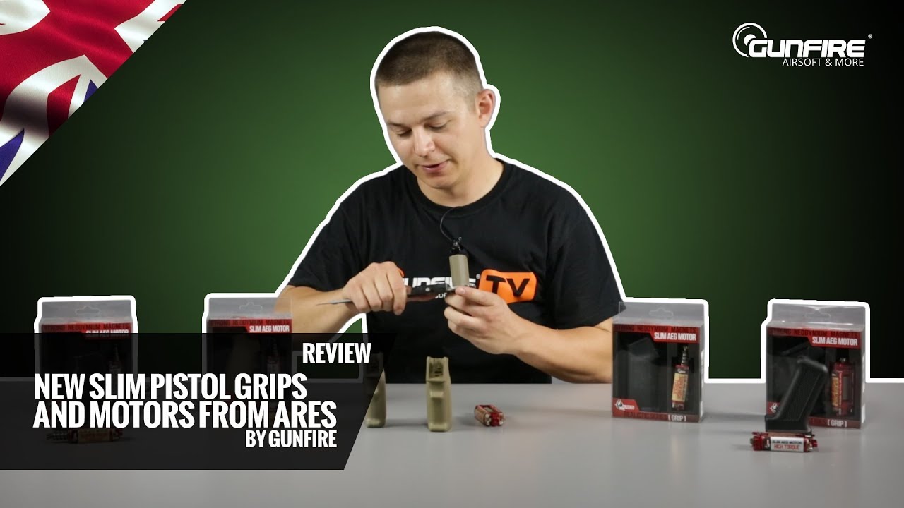 New slim pistol grips and motors from ARES by Gunfire
