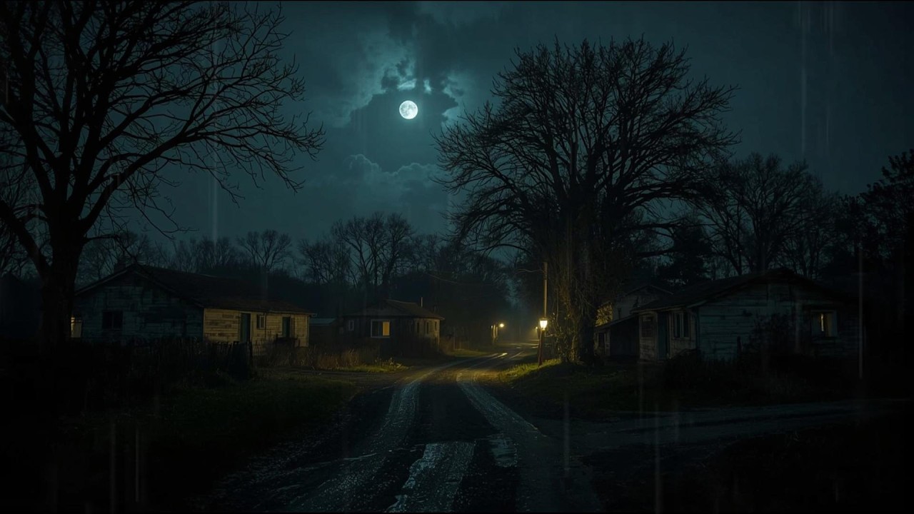 Silent Village Rain Night | Sleep, Study & Relaxation &  Cozy Night Ambience