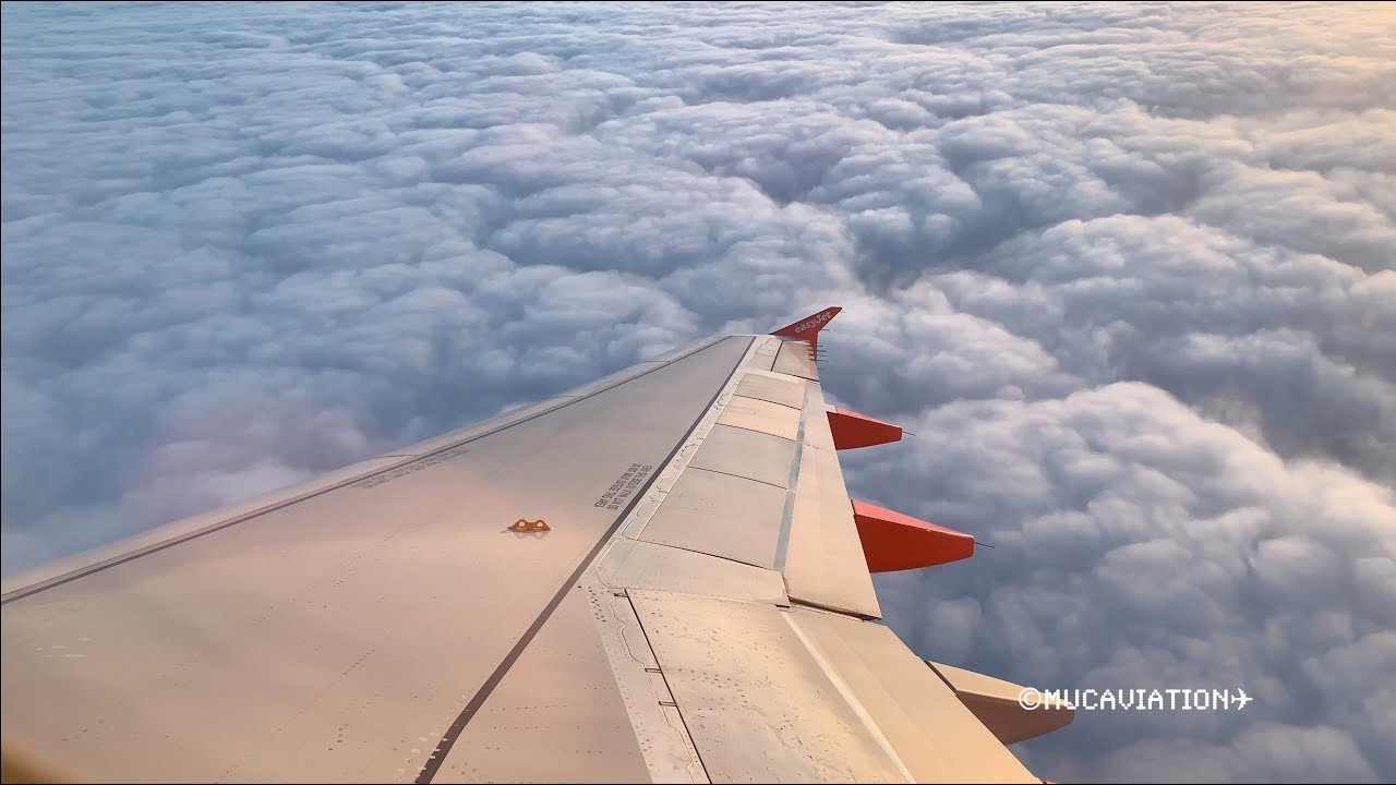 Early Morning A320 Takeoff Through Spectacular Clouds [4K60]