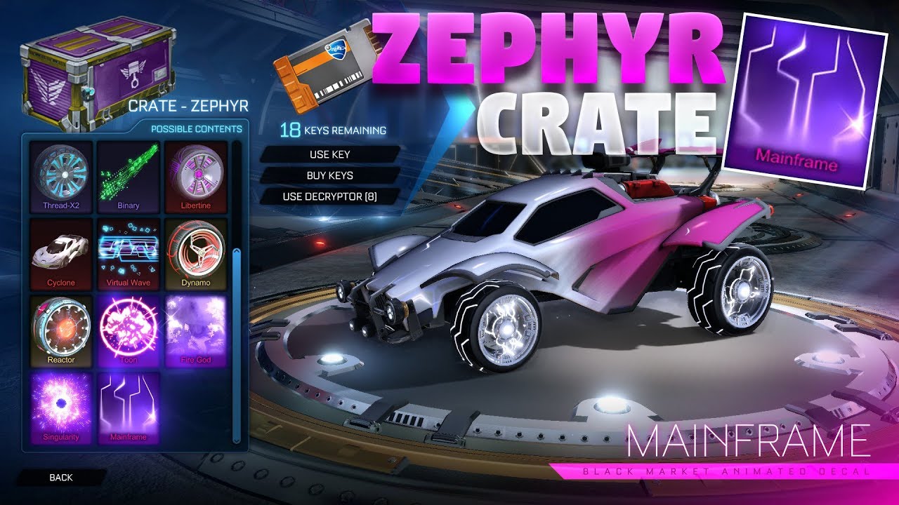 All Items In The New 'Zephyr' Crate (Rocket League Showcase)